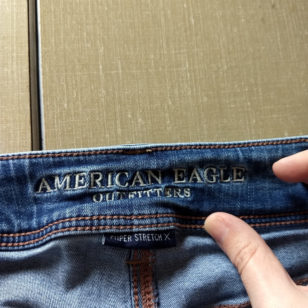 American Eagle Kickboot jeans, ripped knees